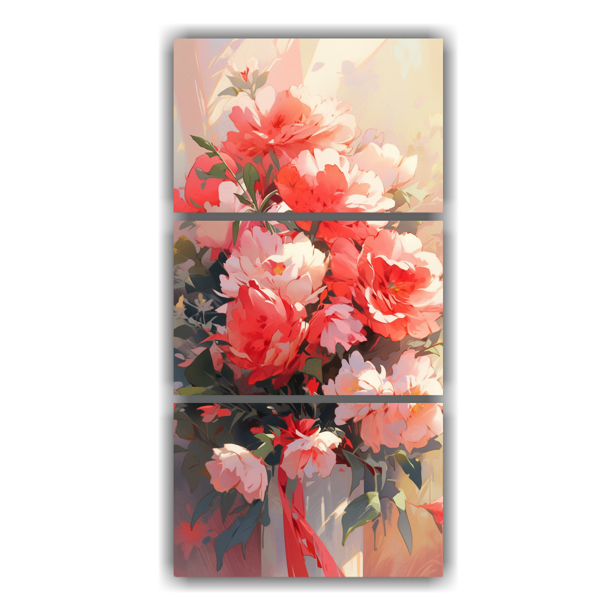 cuadros-tr-pticos-flores-rosas-y-rojas-en-bastidor-de-madera