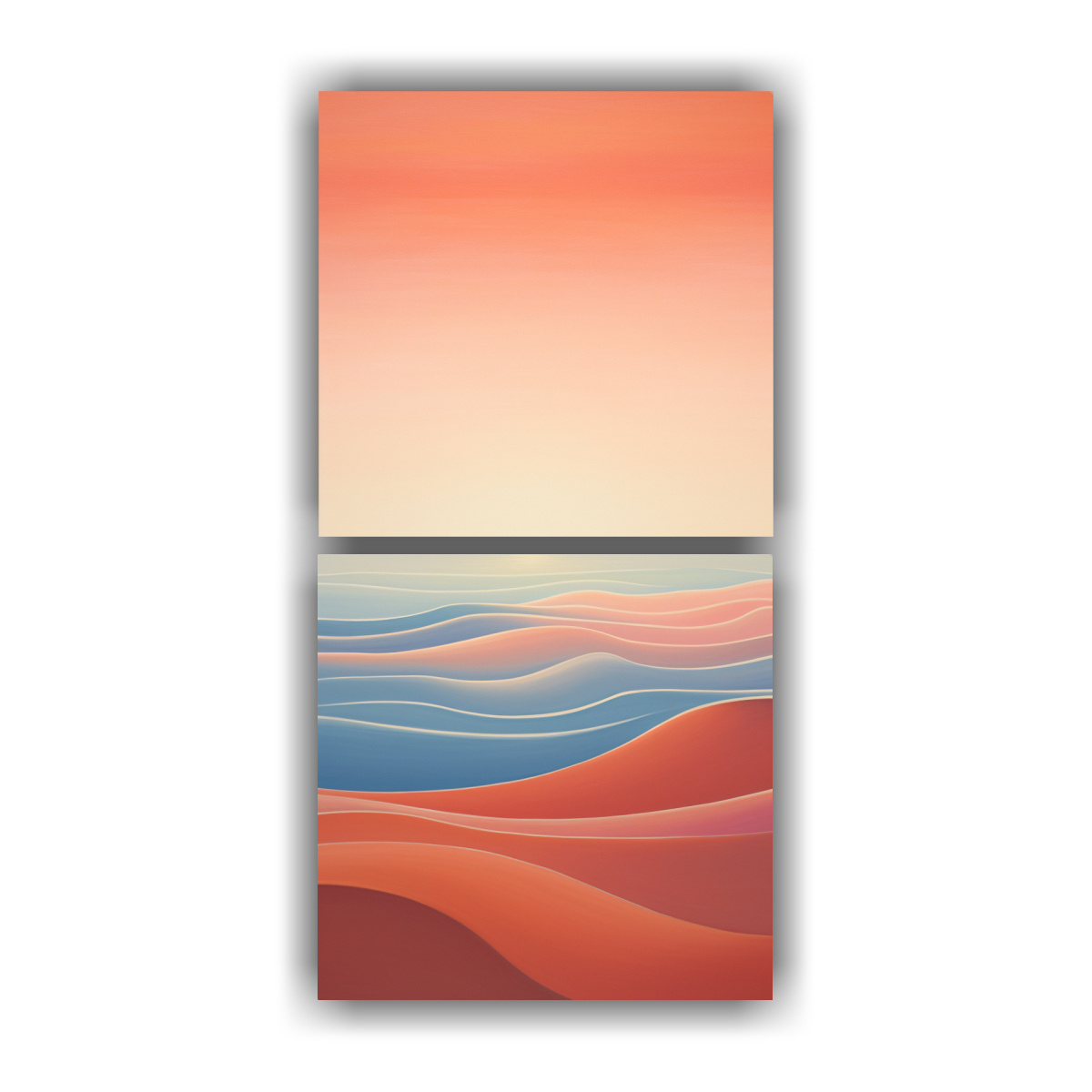 d-ptico-impreso-de-pinturas-abstractas-de-atardecer-costero-en-tonos-c-lidos