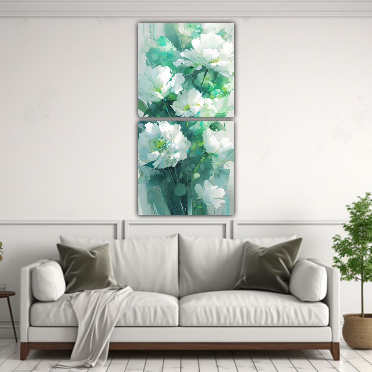 d-ptico-tema-visual-pintura-de-flores-verde-y-plateado-en-lienzo-de-pinturas-decorativas-1