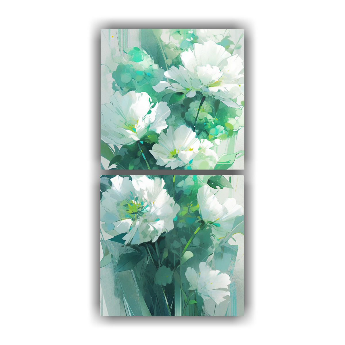 d-ptico-tema-visual-pintura-de-flores-verde-y-plateado-en-lienzo-de-pinturas-decorativas