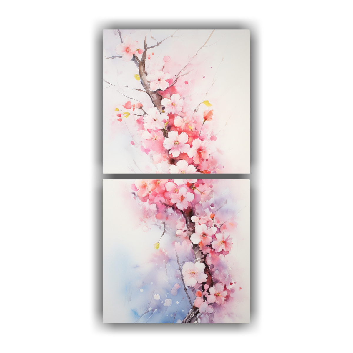diptico-de-cuadro-tem-tica-de-flores-de-cerezo-o-sakura-en-acuarelas-abstractas