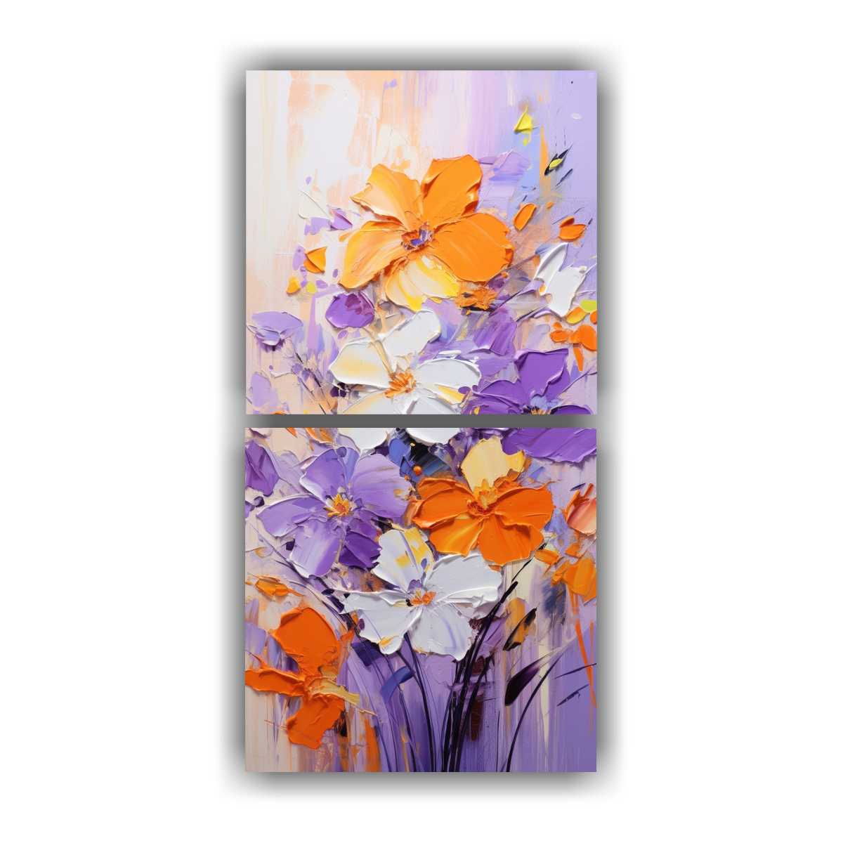 diptico-imagen-street-art-flores-en-p-rpura-y-naranja-en-lienzo