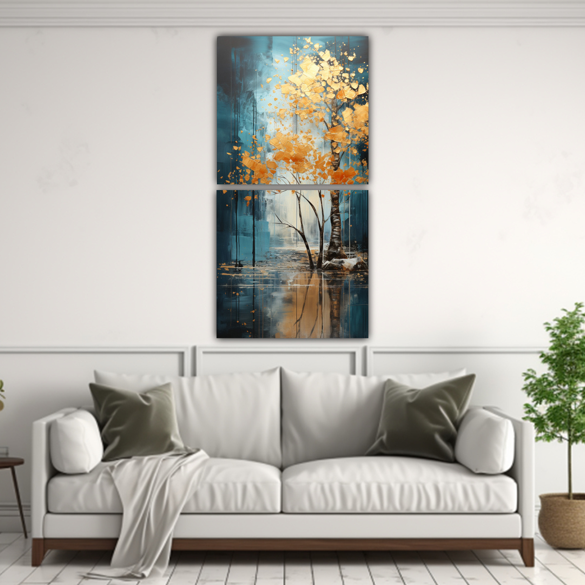 dise-o-calidez-set-2-telas-en-bastidor-abstracto-de-rboles-en-plata-y-oro-1