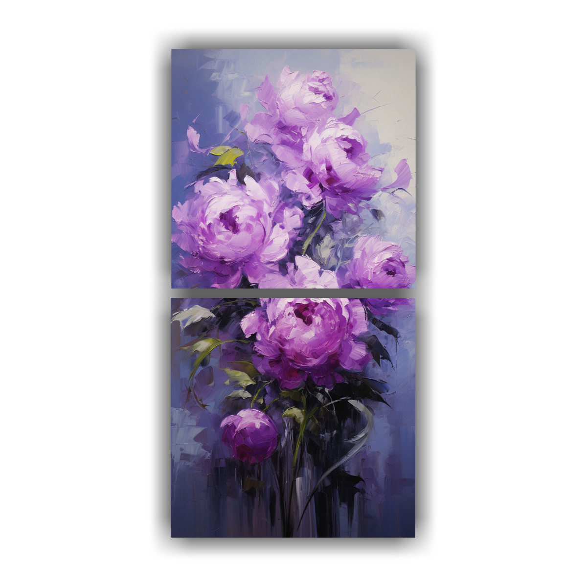 dos-composiciones-creativas-sim-tricas-pintura-de-peon-as-p-rpuras-en-lienzo-al-estilo-decorativo-