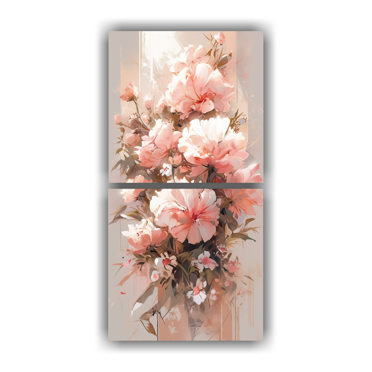dos-composiciones-impreso-en-colores-rosados-pintura-de-flores-en-lienzo-al-estilo-de-la-modernidad