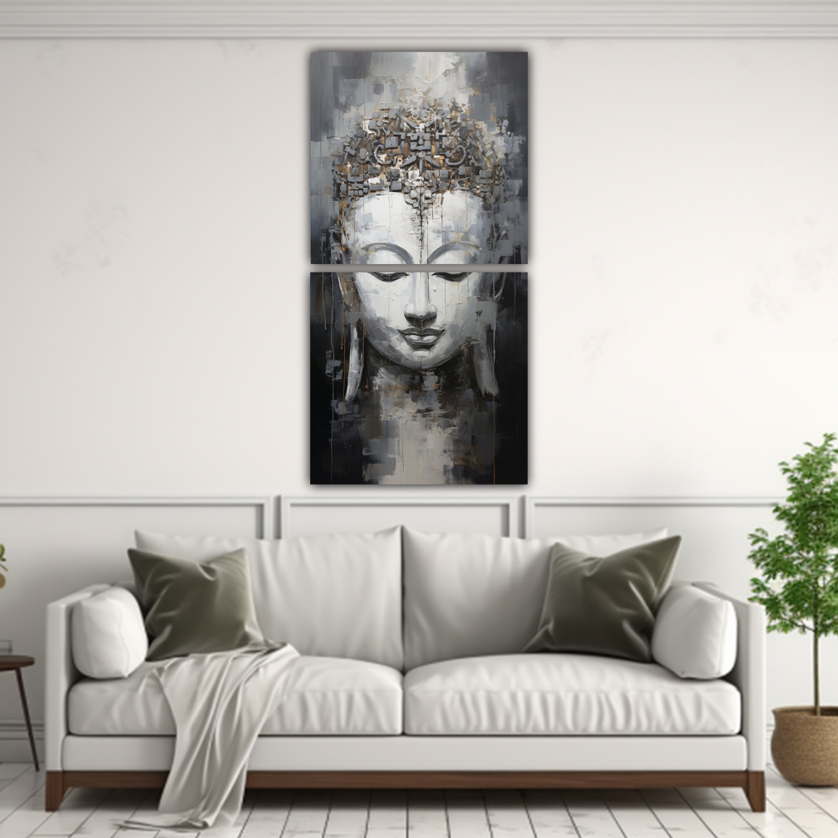dos-cuadros-en-bastidor-decoraci-n-enigm-tica-buddha-face-oil-estilo-abstracto-plata-y-blanco-1