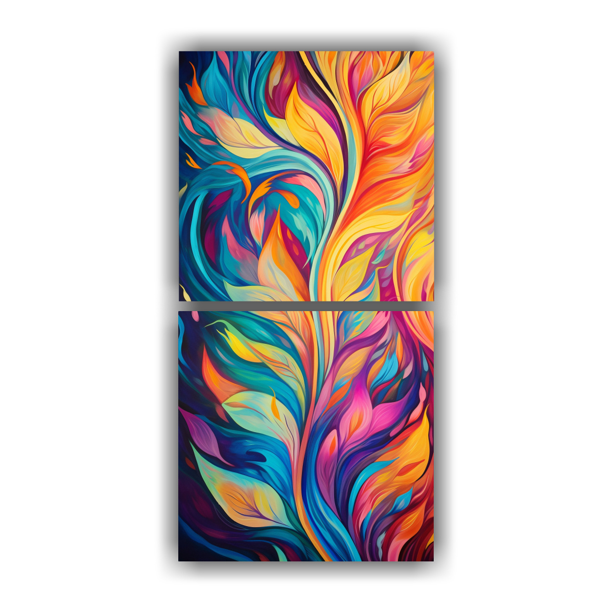 dos-cuadros-imagen-mural-patrones-abstractos-giratorios-en-colores-energ-ticos-ca-