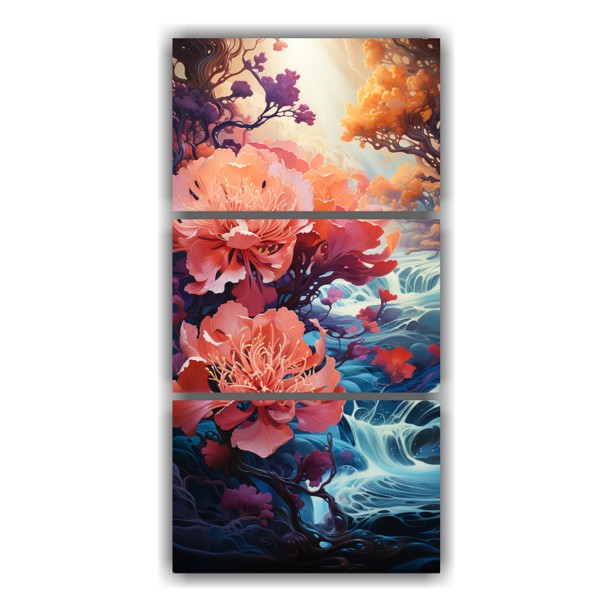 Explosión Cósmica De Colores Y Formas Abstractas Para Decorar