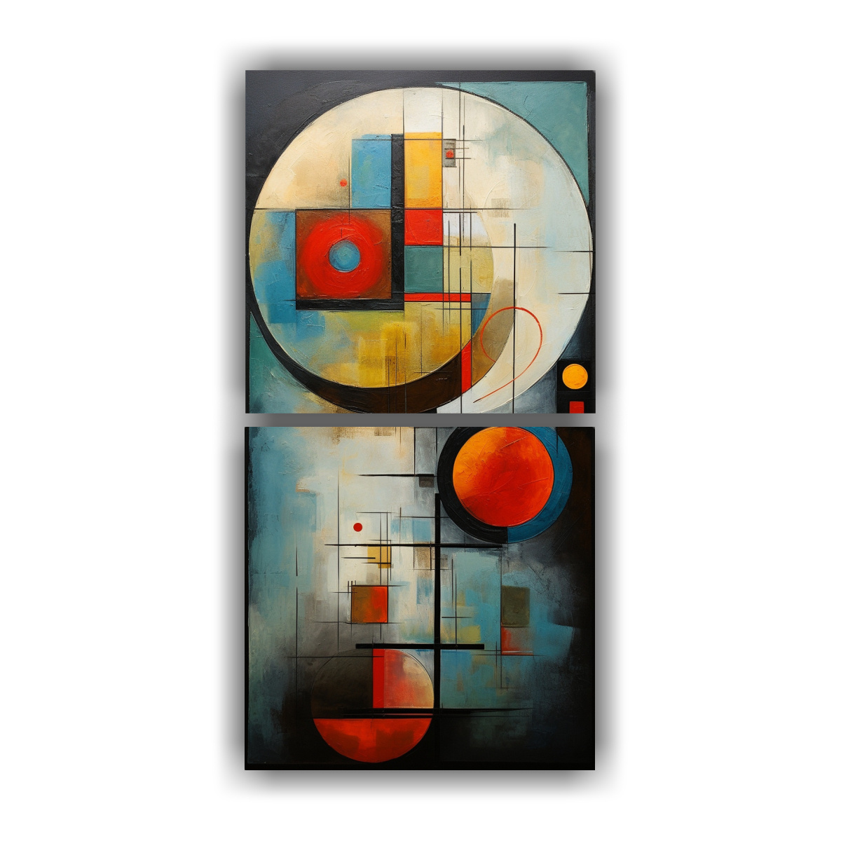 juego-2-cuadros-abstractos-circulos-alta-calidad