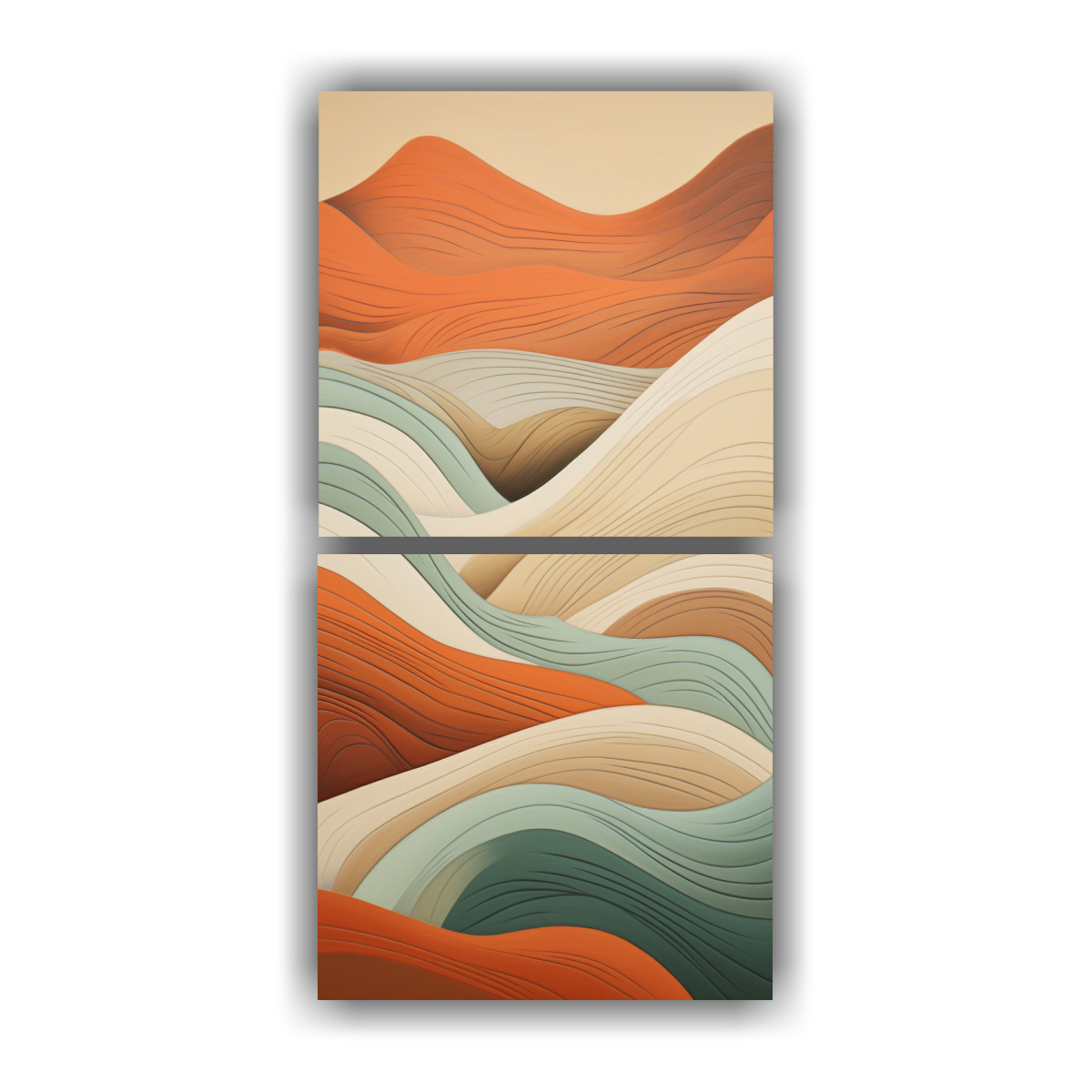 juego-de-2-telas-en-bastidor-abstracto-exploraci-n-de-patrones-formados-por-la-arena