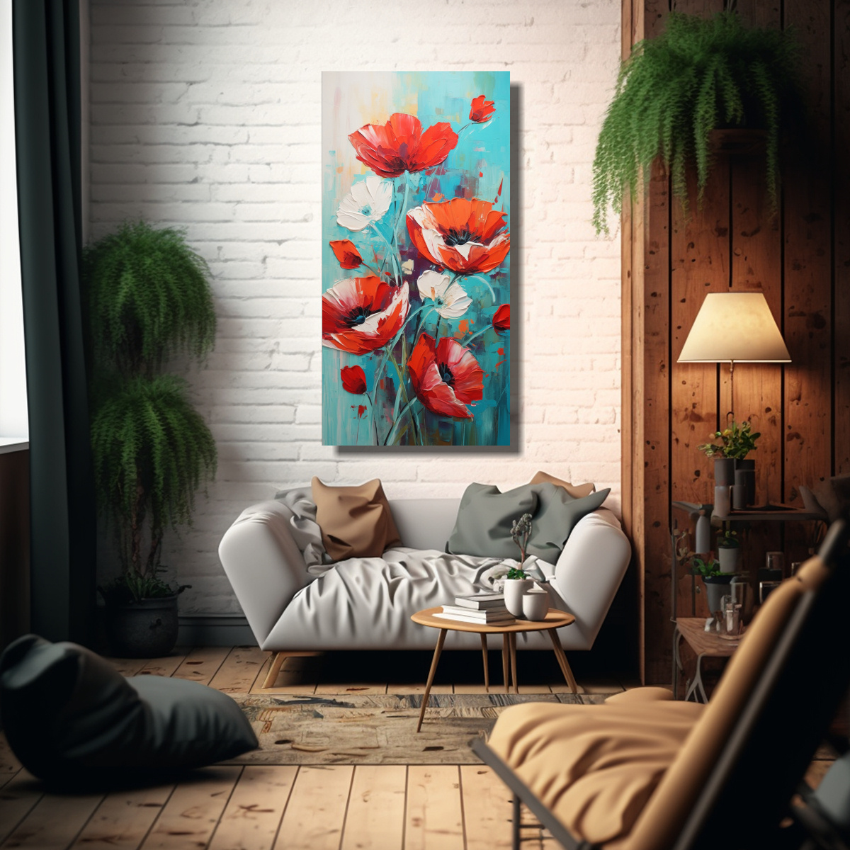 lienzo-de-tela-con-finas-l-neas-naturaleza-viva-en-colores-rojo-y-turquesa-pintura-de-flores-sobre-lienzo-1