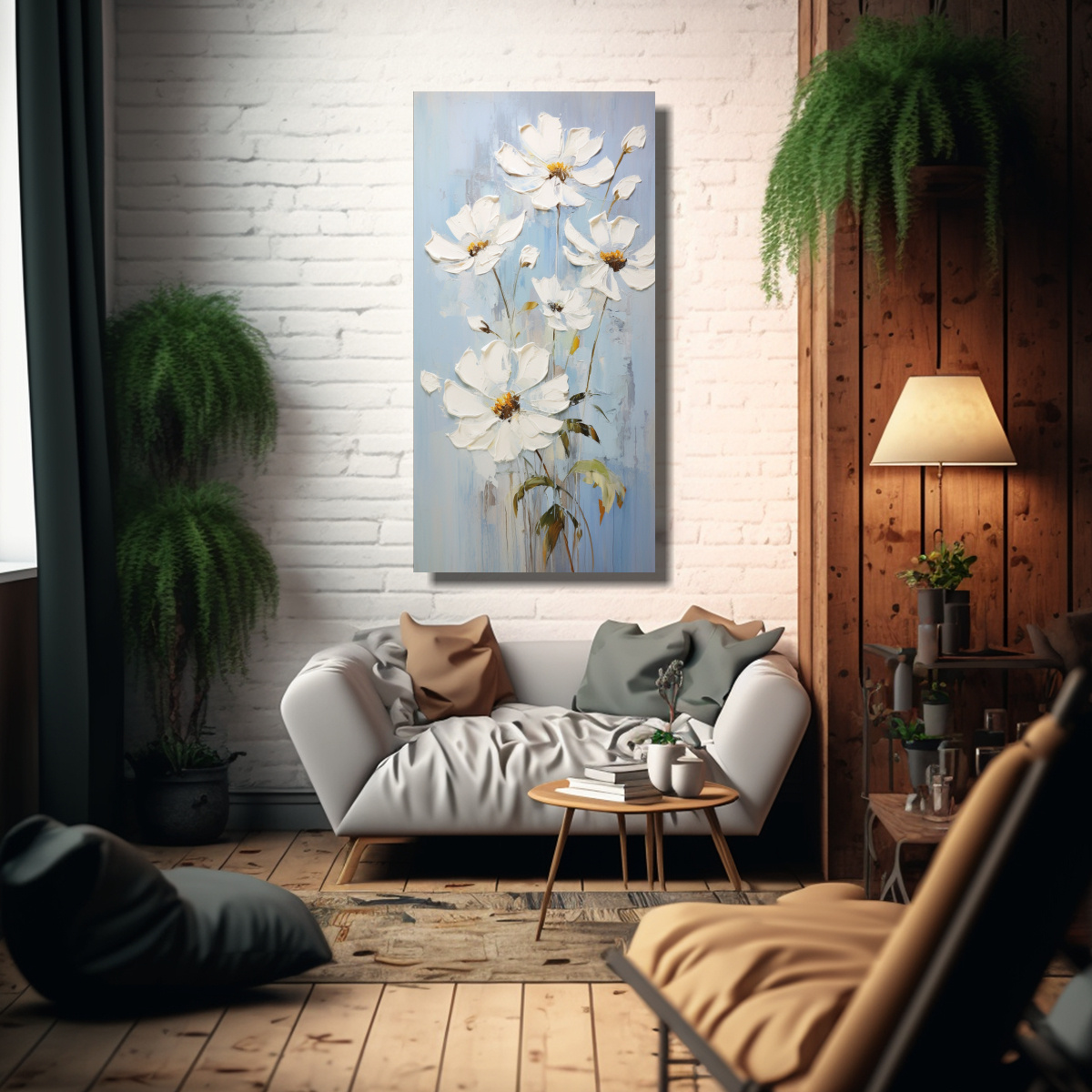 lienzo-de-tela-moderno-con-armon-a-de-colores-flores-blancas-1