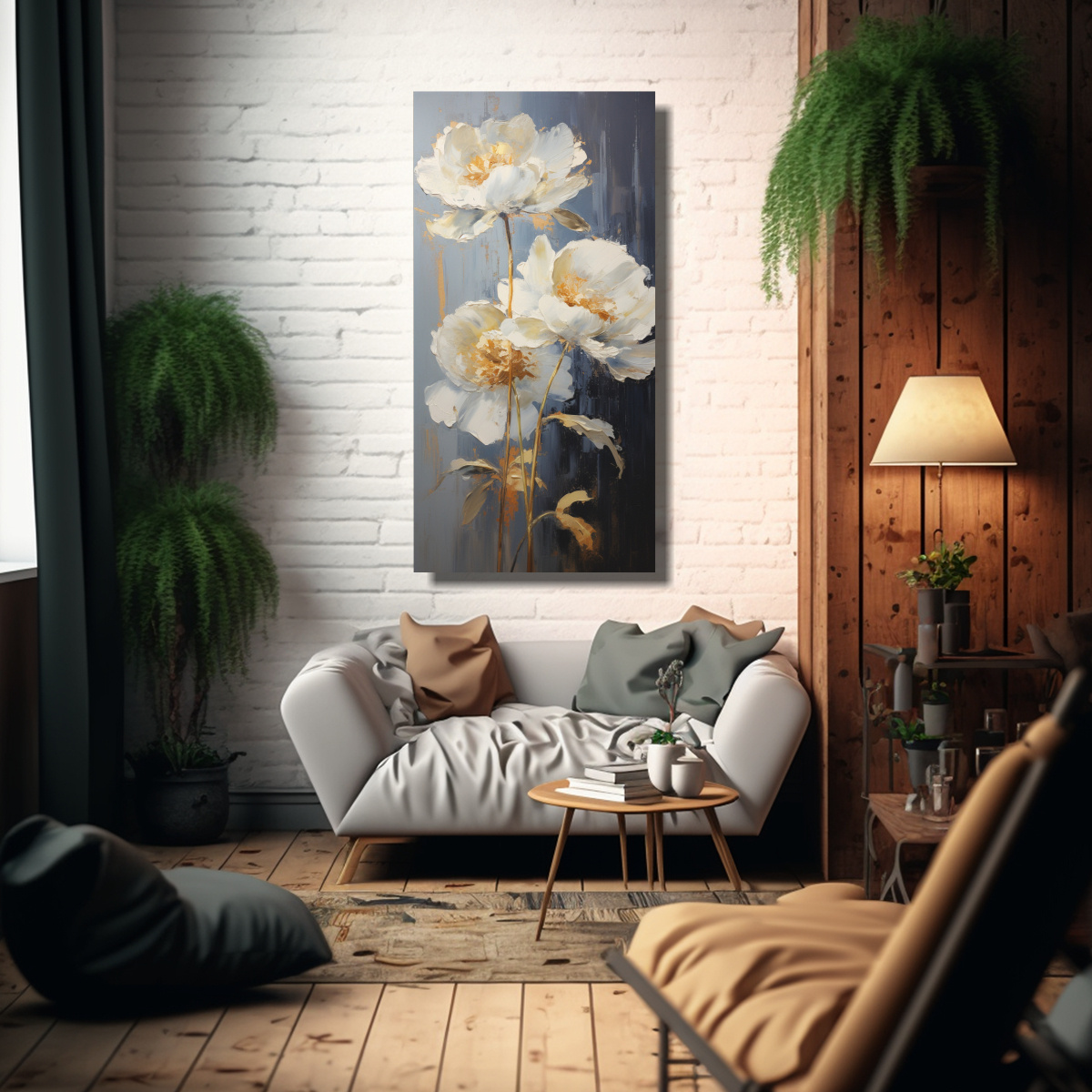 lienzo-moderno-hogar-deco-pintura-peonias-en-dorado-estilo-lienzo-1