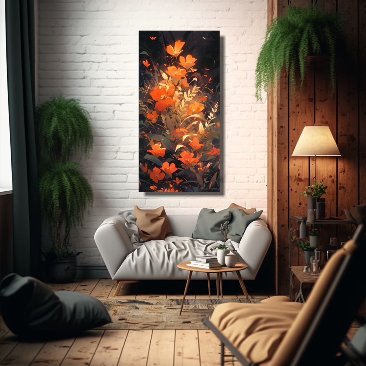 lienzo-modernos-poder-naranja-colores-atmosfera-neonoir-al-estilo-medio-1