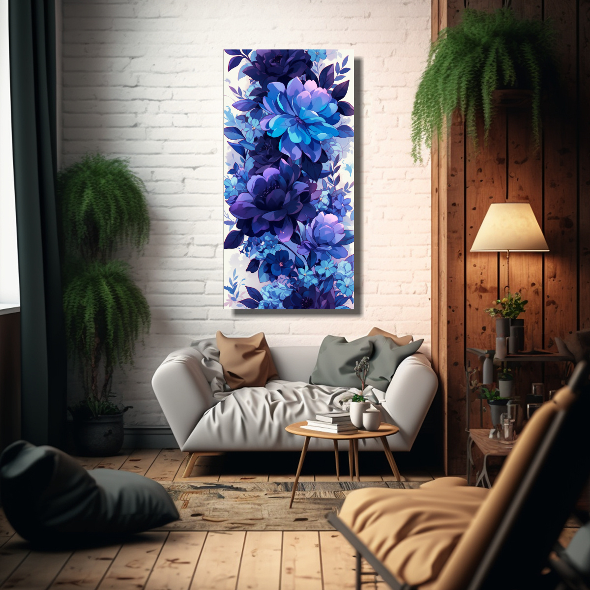 lienzo-vertical-poca-atmosfera-neonoir-p-rpura-y-turquesa-en-pinturas-decorativas-del-s-1-1