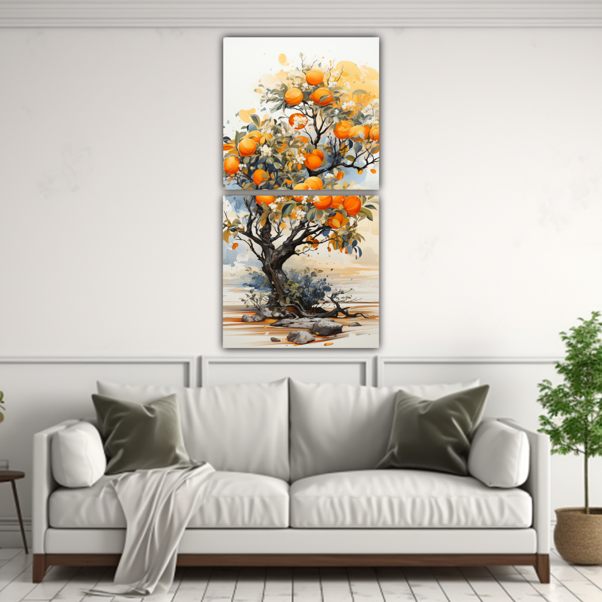 lienzos-abstractos-de-colores-naranja-y-negro-para-decorar-oficina-1