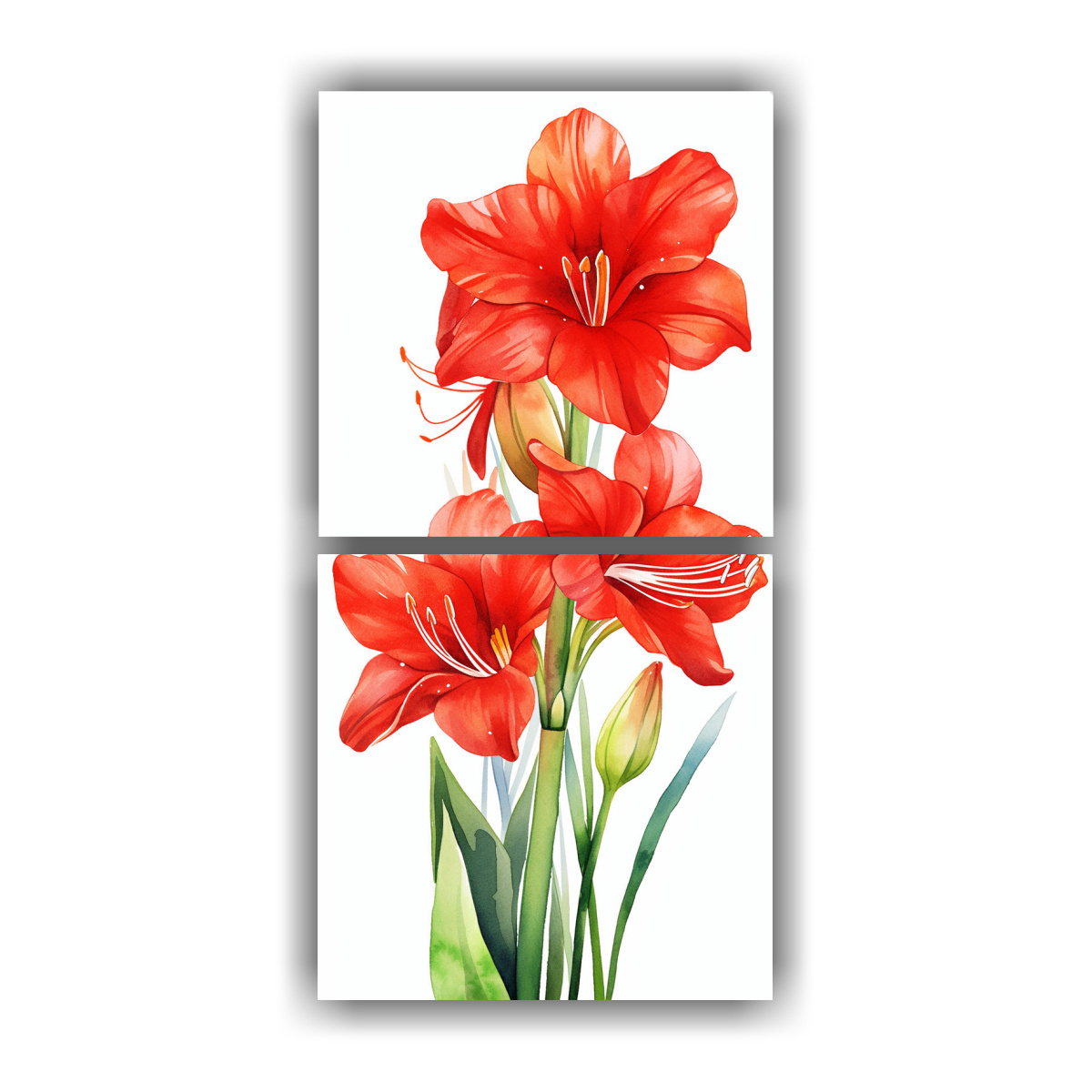lienzos-cuadro-efecto-visual-amapolas-en-acuarelas-neonoir