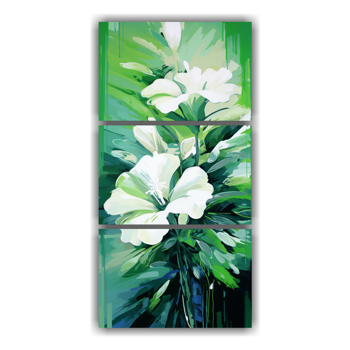 lienzos-cuadro-reflectantes-verde-y-blanco-estilo-neonoir