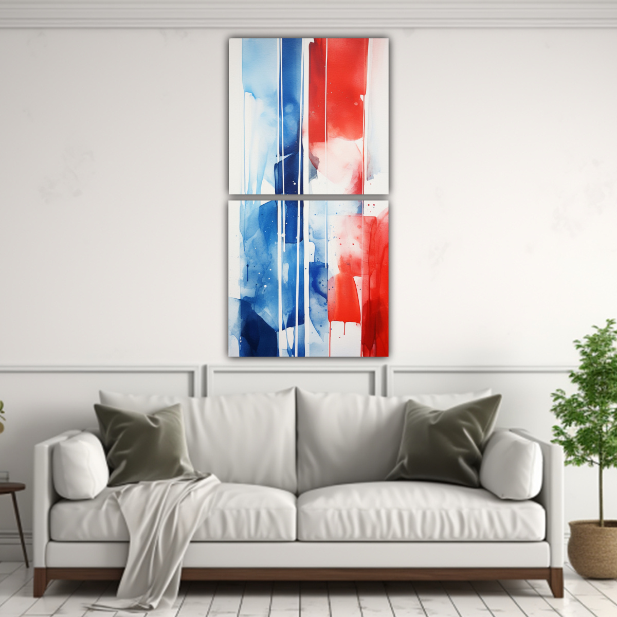 lienzos-moderno-pintura-abstracta-original-de-la-bandera-noruega-interesante-1