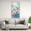 lienzos-venta-inspiraci-n-a-white-and-turquoise-colors-flowers-painting-on-canvas-i-1