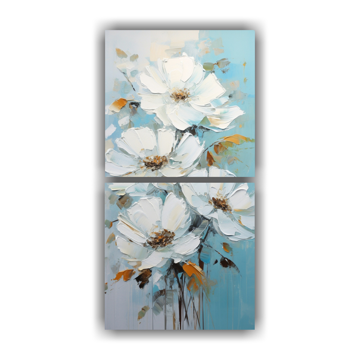 lienzos-venta-inspiraci-n-a-white-and-turquoise-colors-flowers-painting-on-canvas-i