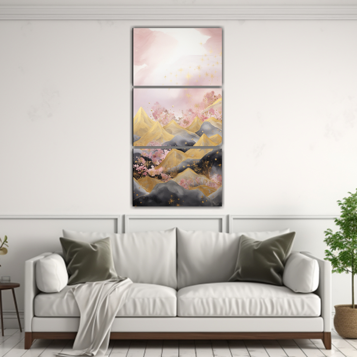 paisaje-monta-oso-elegante-con-estilo-sim-trico-en-tres-telas-en-bastidor-1