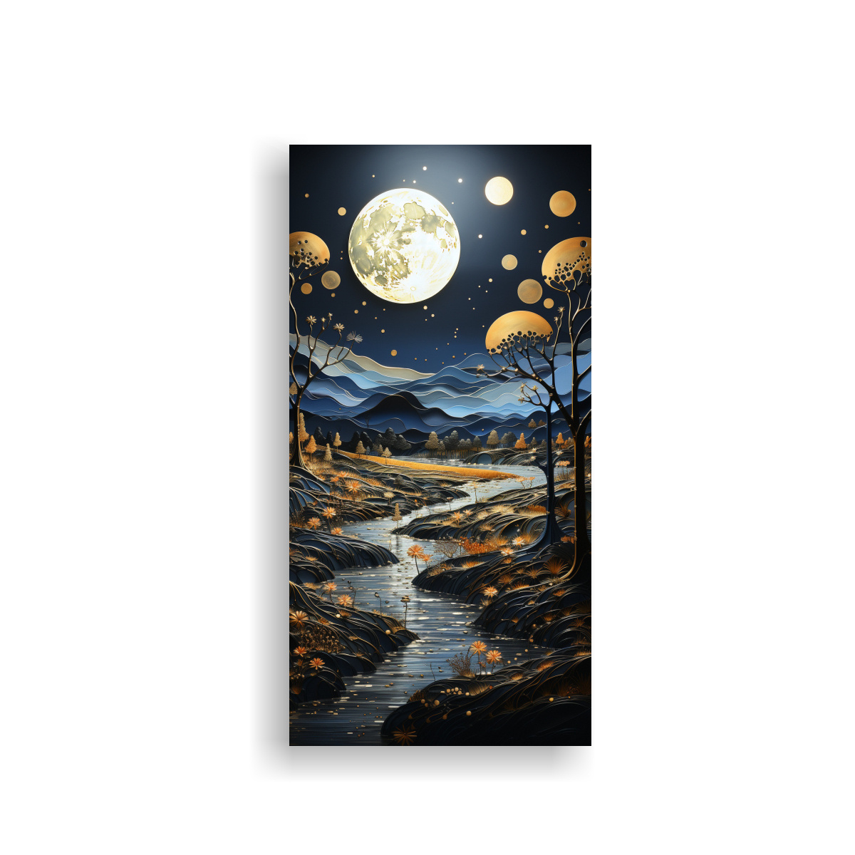 paisaje-nocturno-con-luna-sobre-monta-as