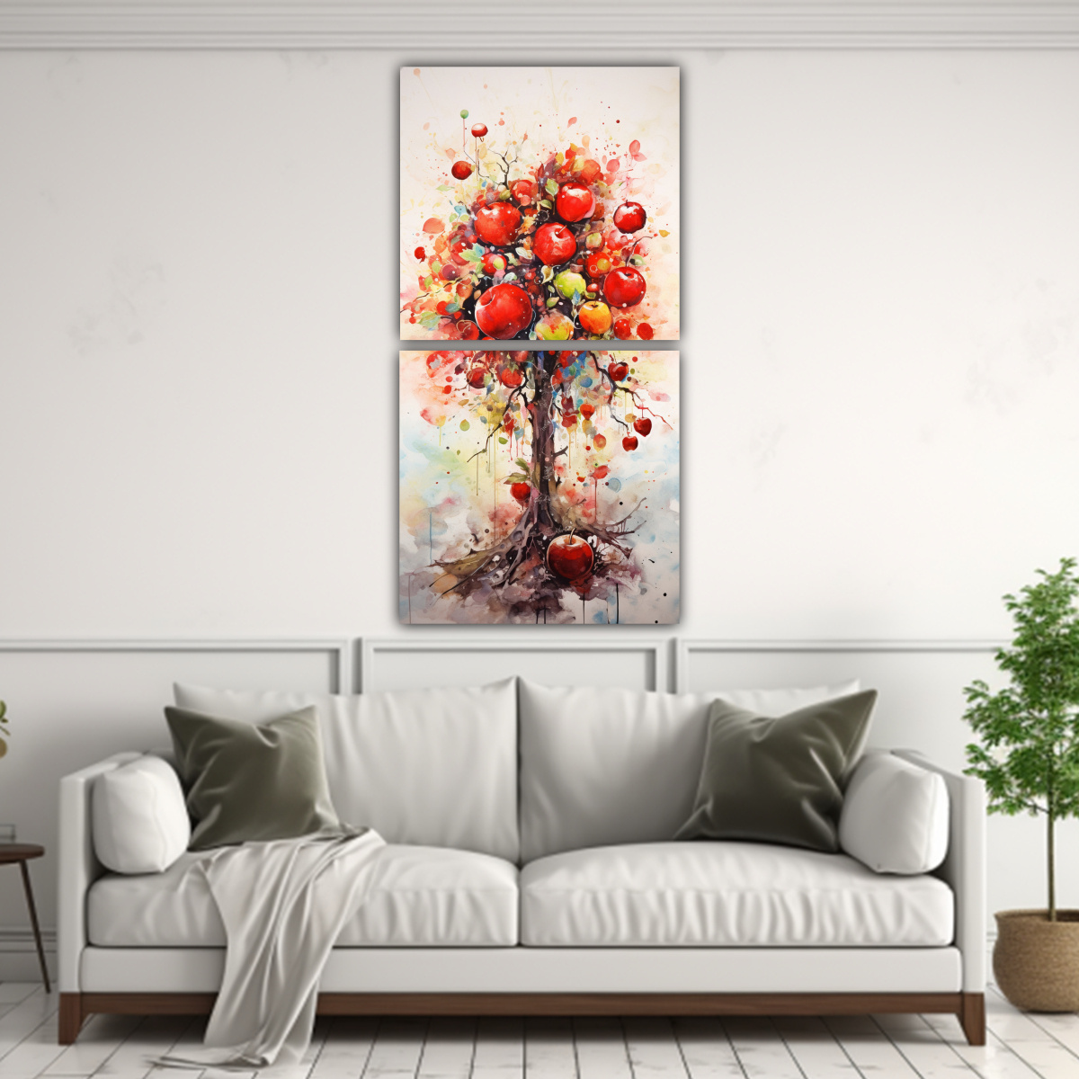 pintura-abstracta-acuarela-rbol-frutal-rojo-cocina-1