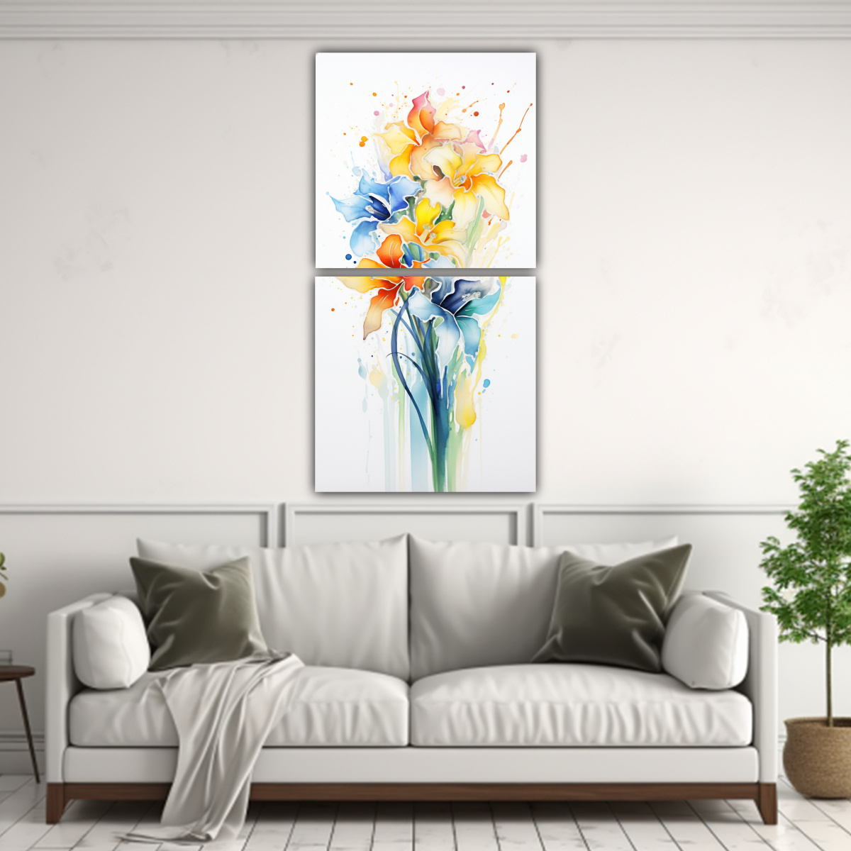 pintura-abstracta-amapolas-arco-ris-acuarela-dormitorio-1-1