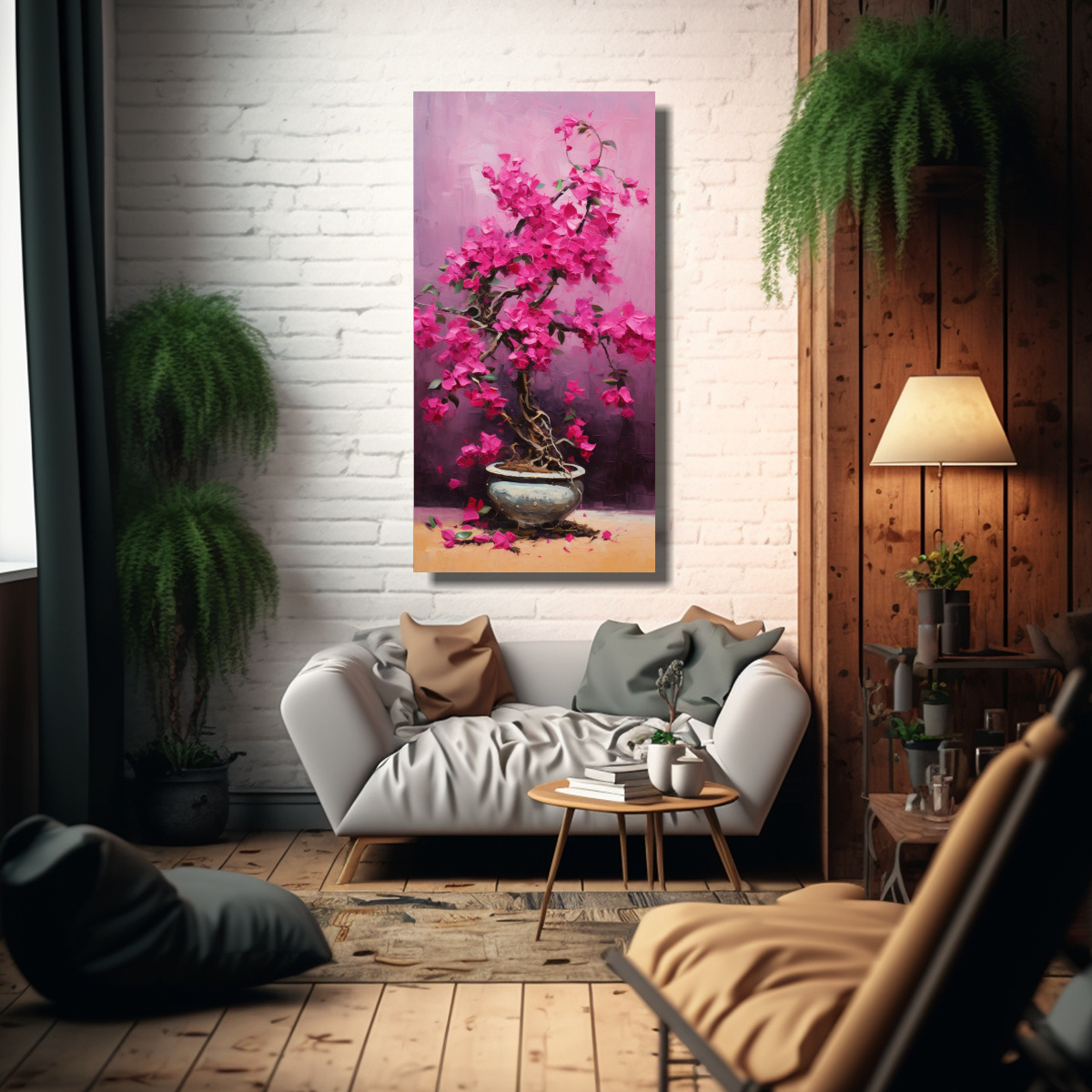 pintura-abstracta-de-alta-calidad-de-un-rbol-bons-i-bougainvillea-1