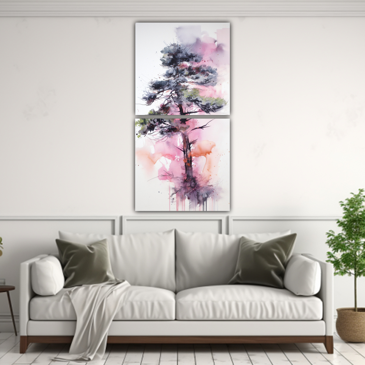 pintura-abstracta-de-colores-negro-y-rosa-de-un-rbol-de-pino-escoc-s-en-bastidor-conceptual-enigm-tico-con-dos-telas-1