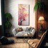 pintura-abstracta-de-colores-oro-y-rosa-en-contraste-de-un-rbol-de-eucalipto-en-canva-1