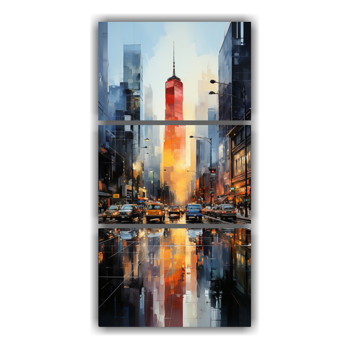 pintura-abstracta-de-edificios-junto-al-agua