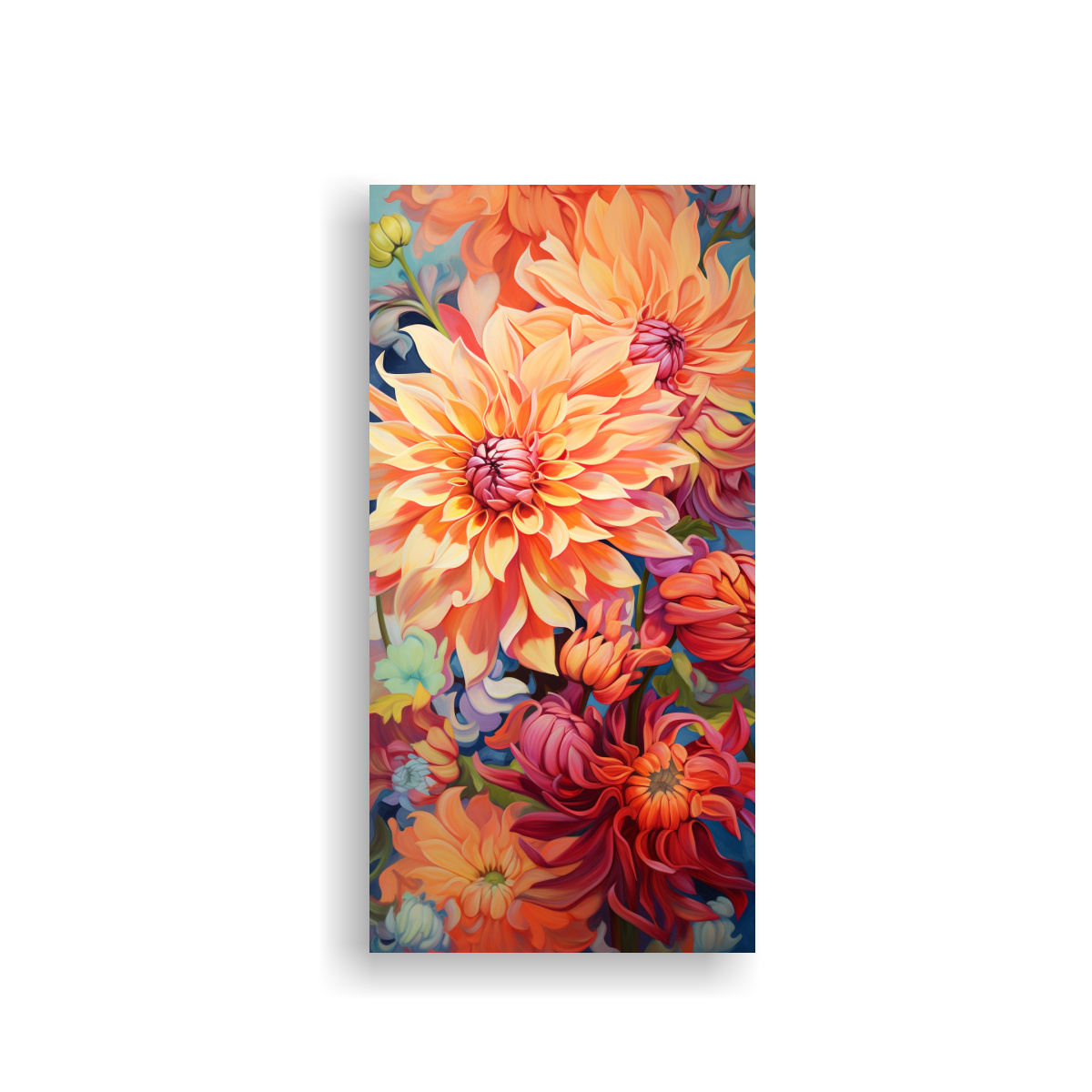 pintura-abstracta-de-flores-dahlias-en-leo-alta-calidad