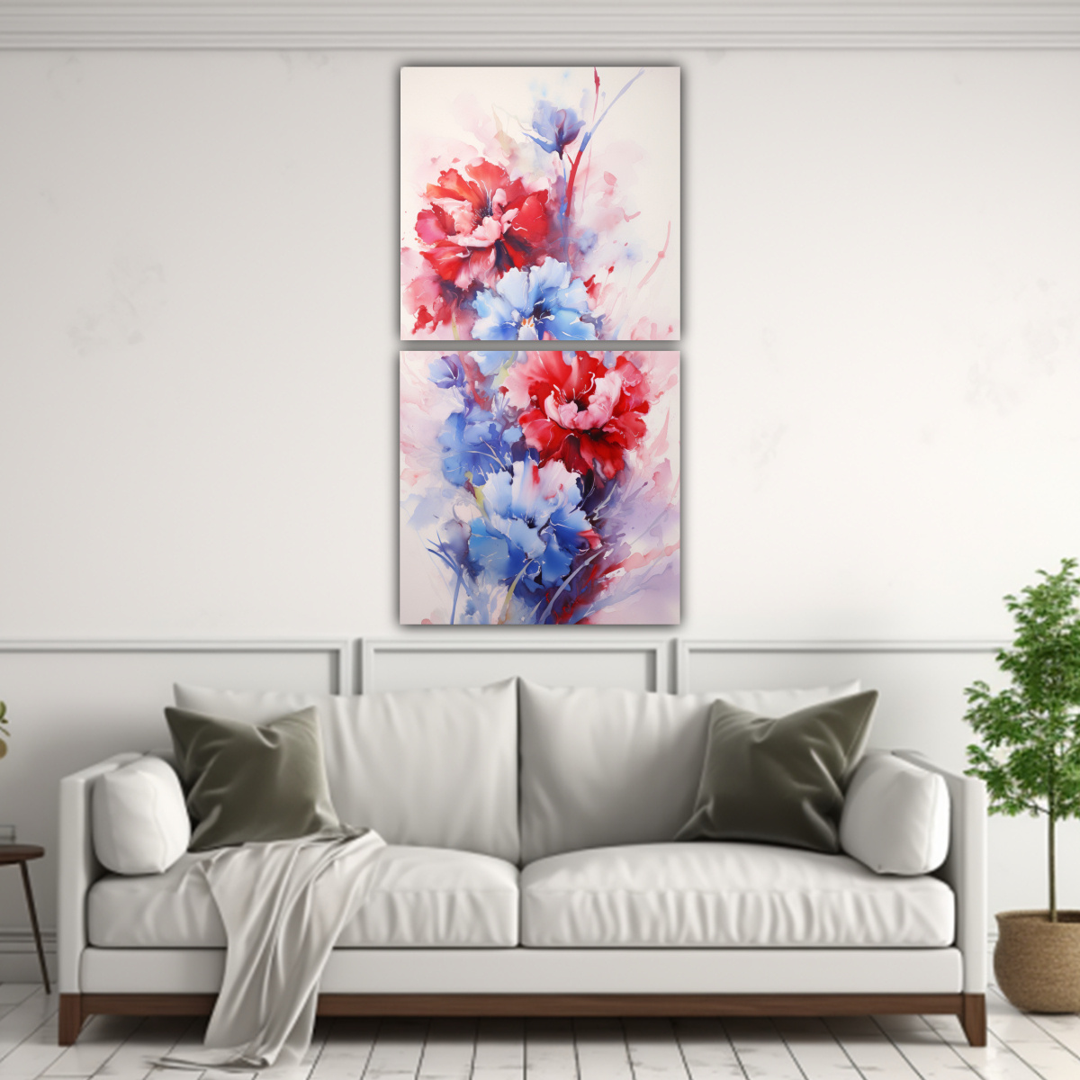 pintura-abstracta-de-flores-de-claveles-rojos-y-azules-para-decoraci-n-1