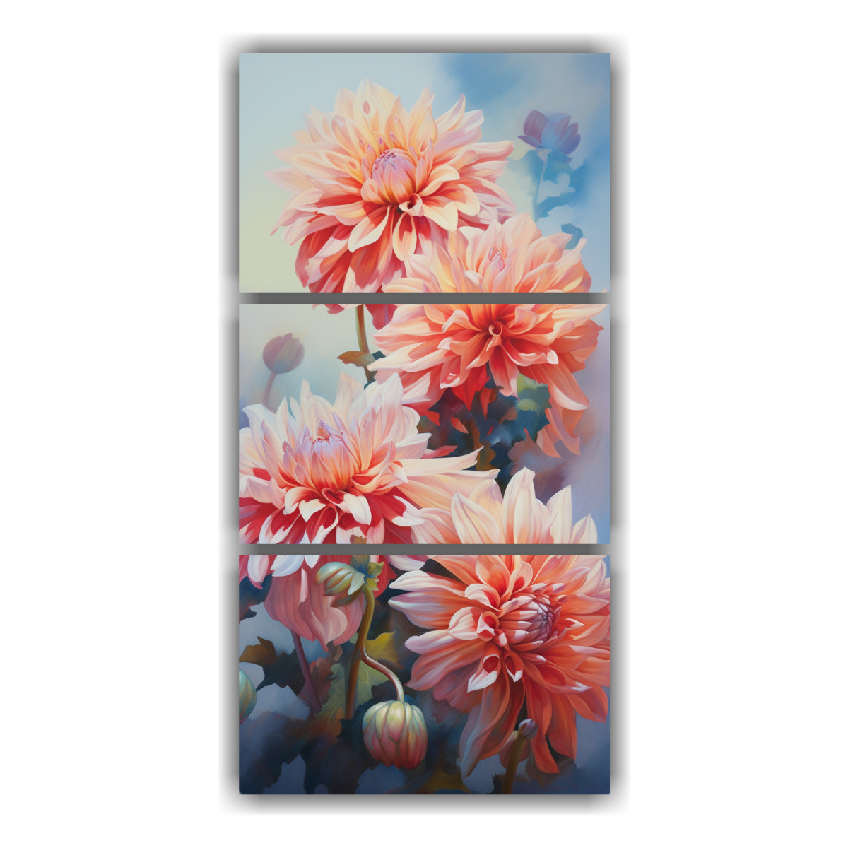 pintura-abstracta-de-flores-de-dalias-con-movimiento-intenso