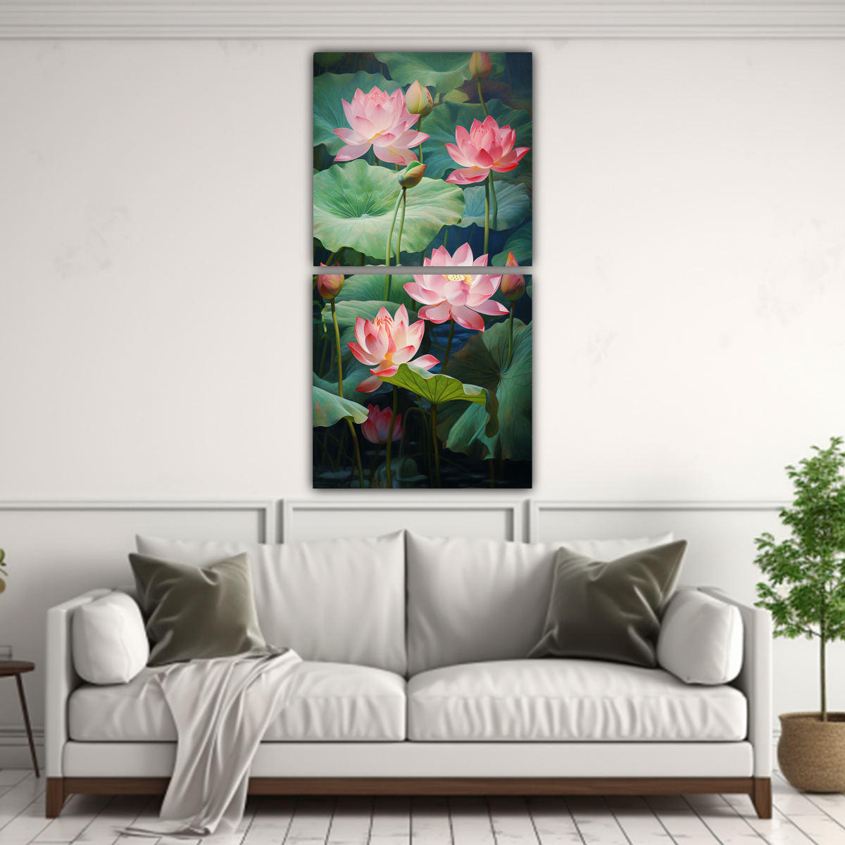 pintura-abstracta-de-flores-de-loto-en-tela-canvas-estilo-leo-detallado-1