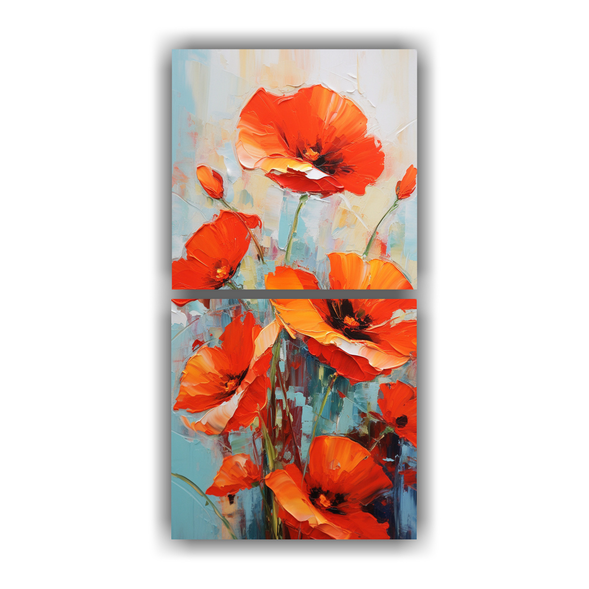 pintura-abstracta-de-flores-en-colores-rojo-y-naranja-sobre-lienzo