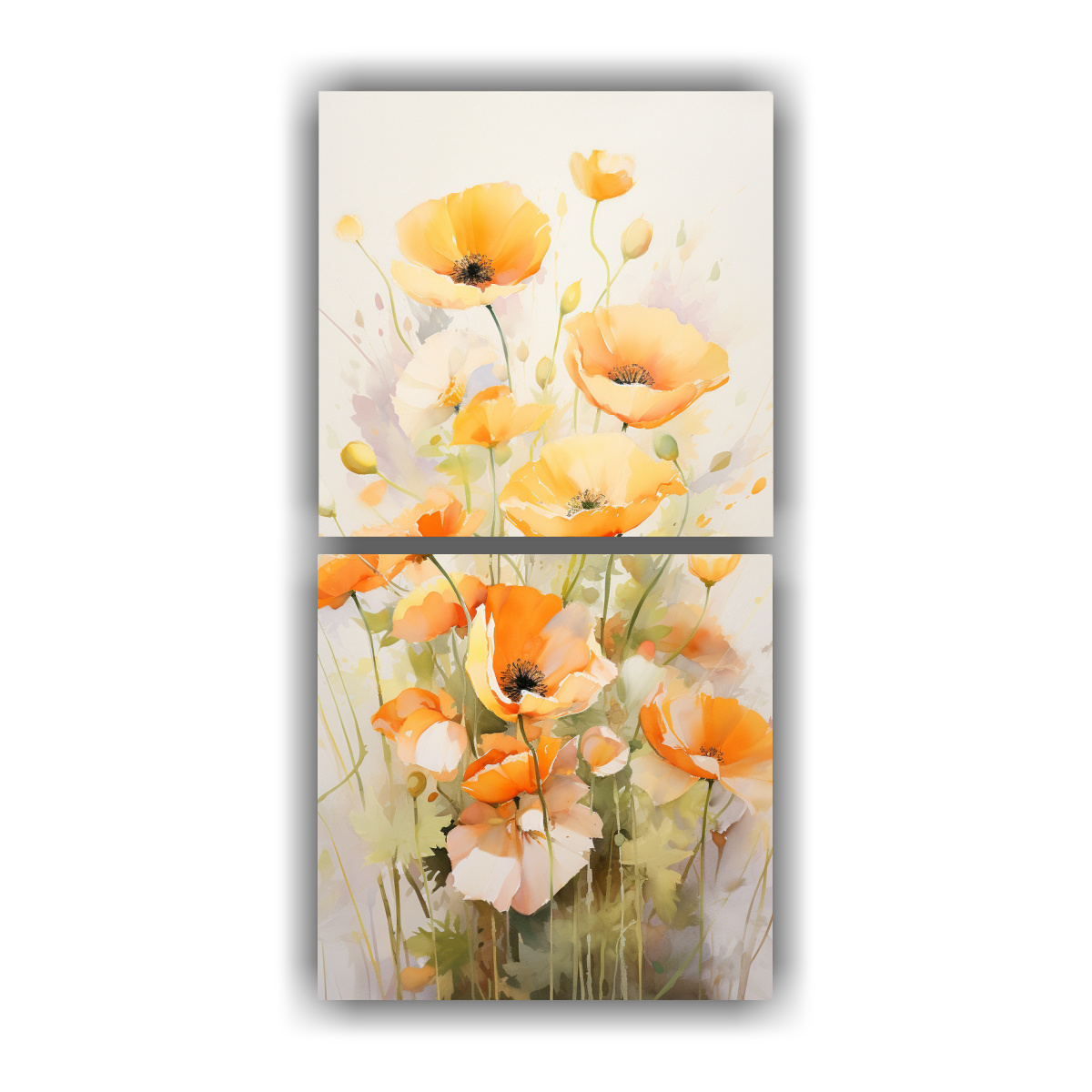 pintura-abstracta-de-flores-naranjas-modernas-en-arte-contempor-neo-