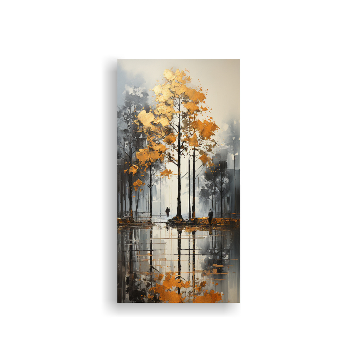 pintura-abstracta-de-rboles-en-plata-y-oro-sobre-tela