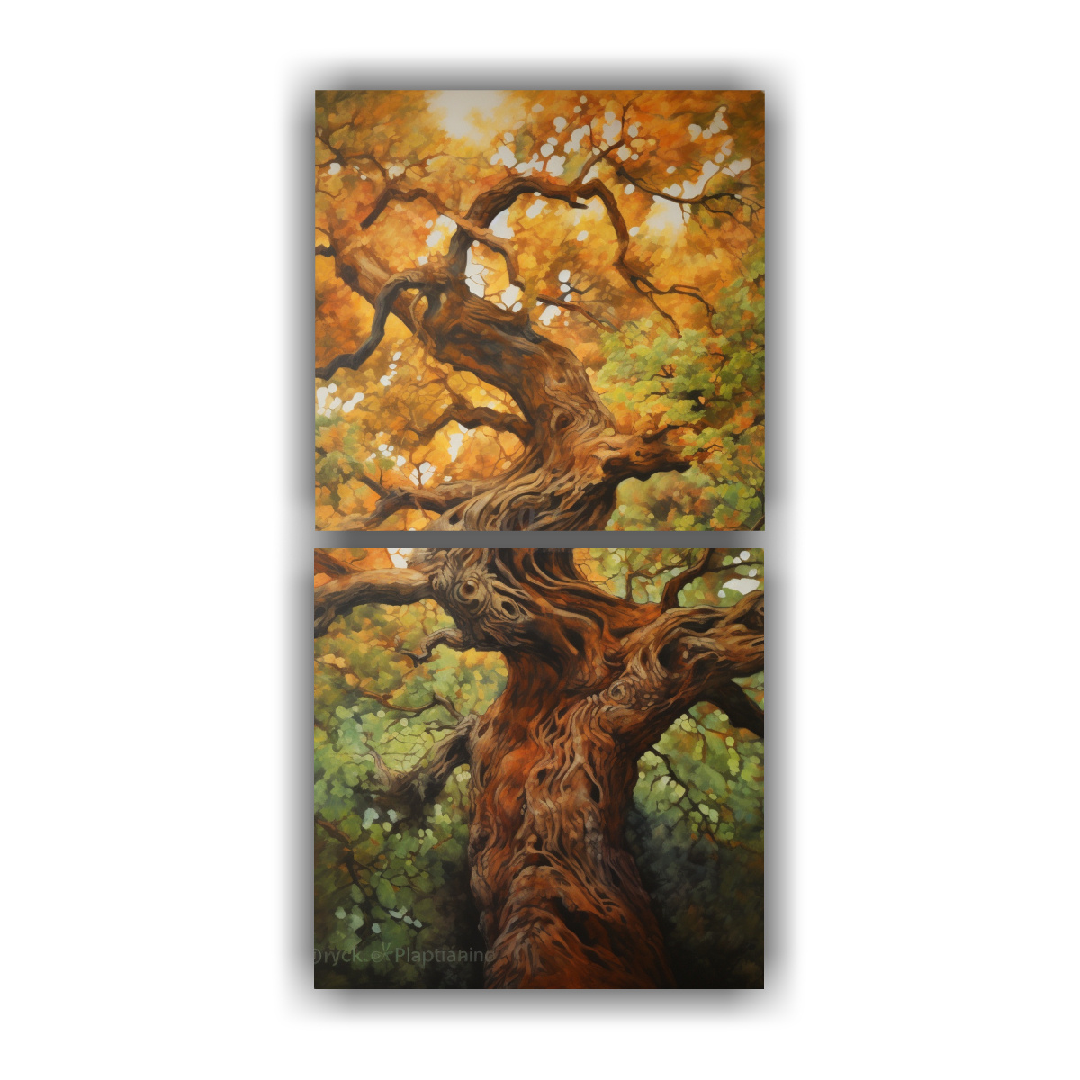 pintura-abstracta-de-roble-con-efecto-visual-en-dos-lienzos