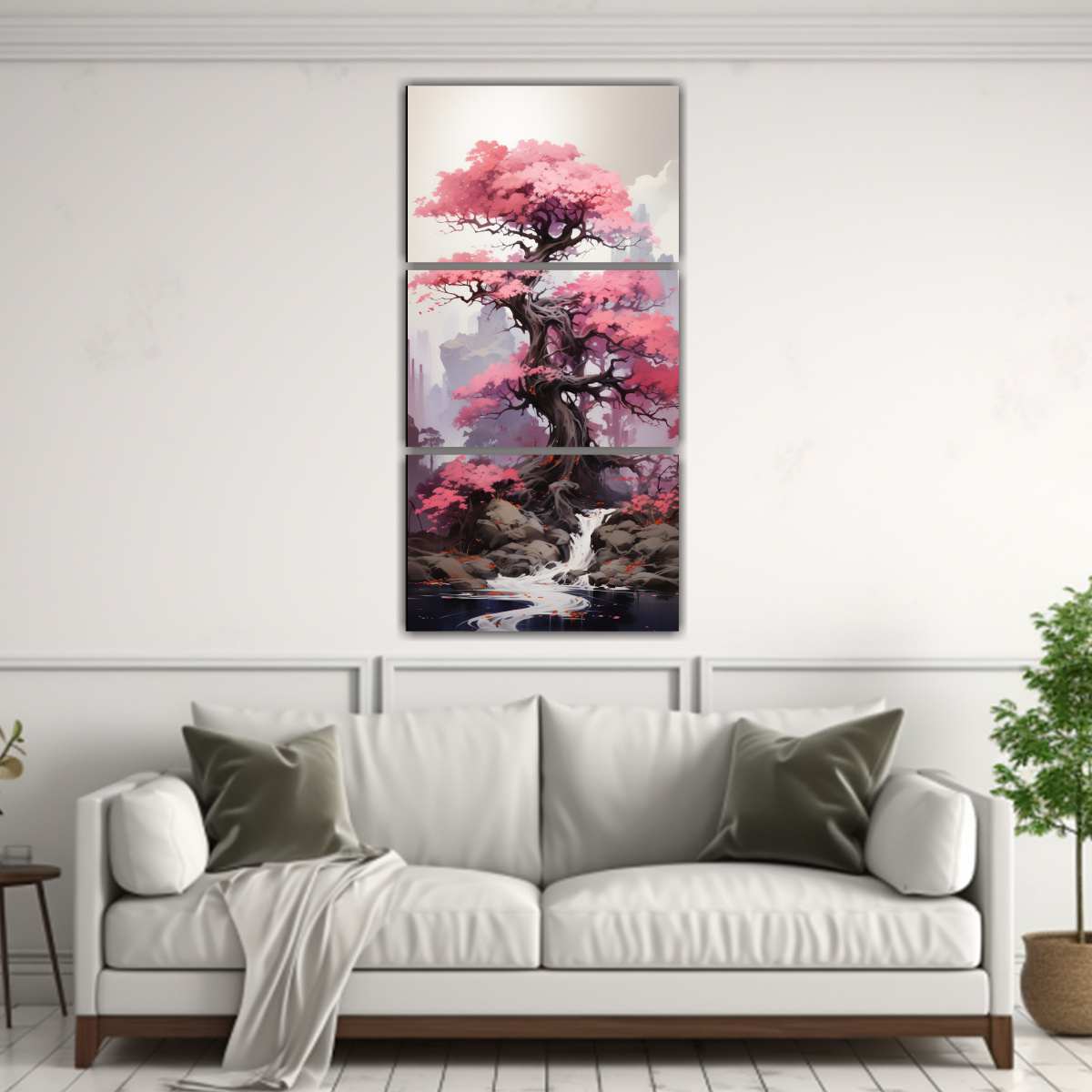 pintura-abstracta-de-un-rbol-bons-i-en-colores-negro-y-rosa-1