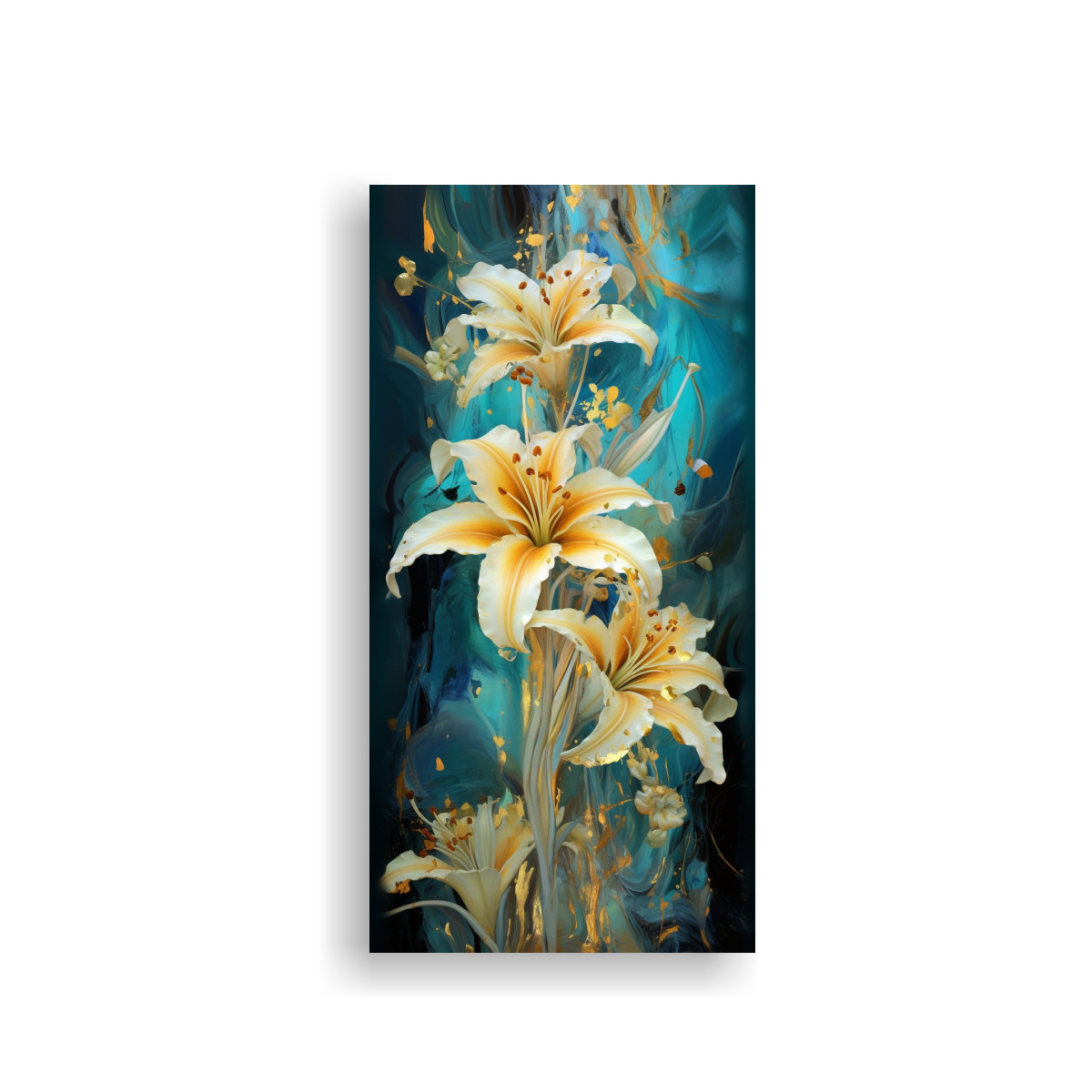 pintura-abstracta-exclusiva-a-lilies-en-colores-turquesa-y-oro