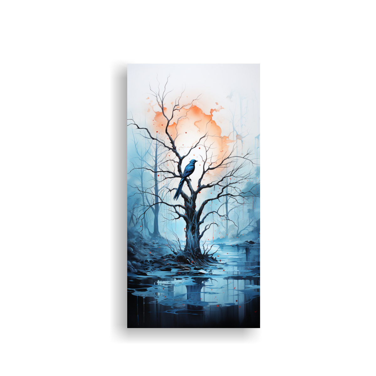 pintura-abstracta-exclusiva-de-rbol-de-lamo-turquesa-y-negro