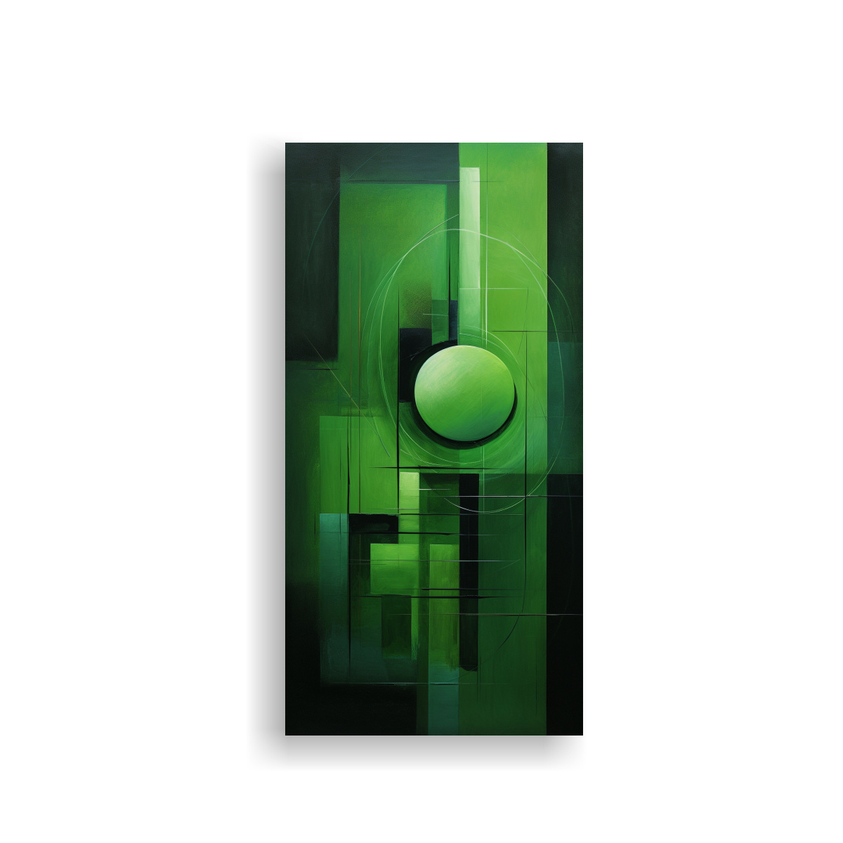 pintura-abstracta-nica-en-verde