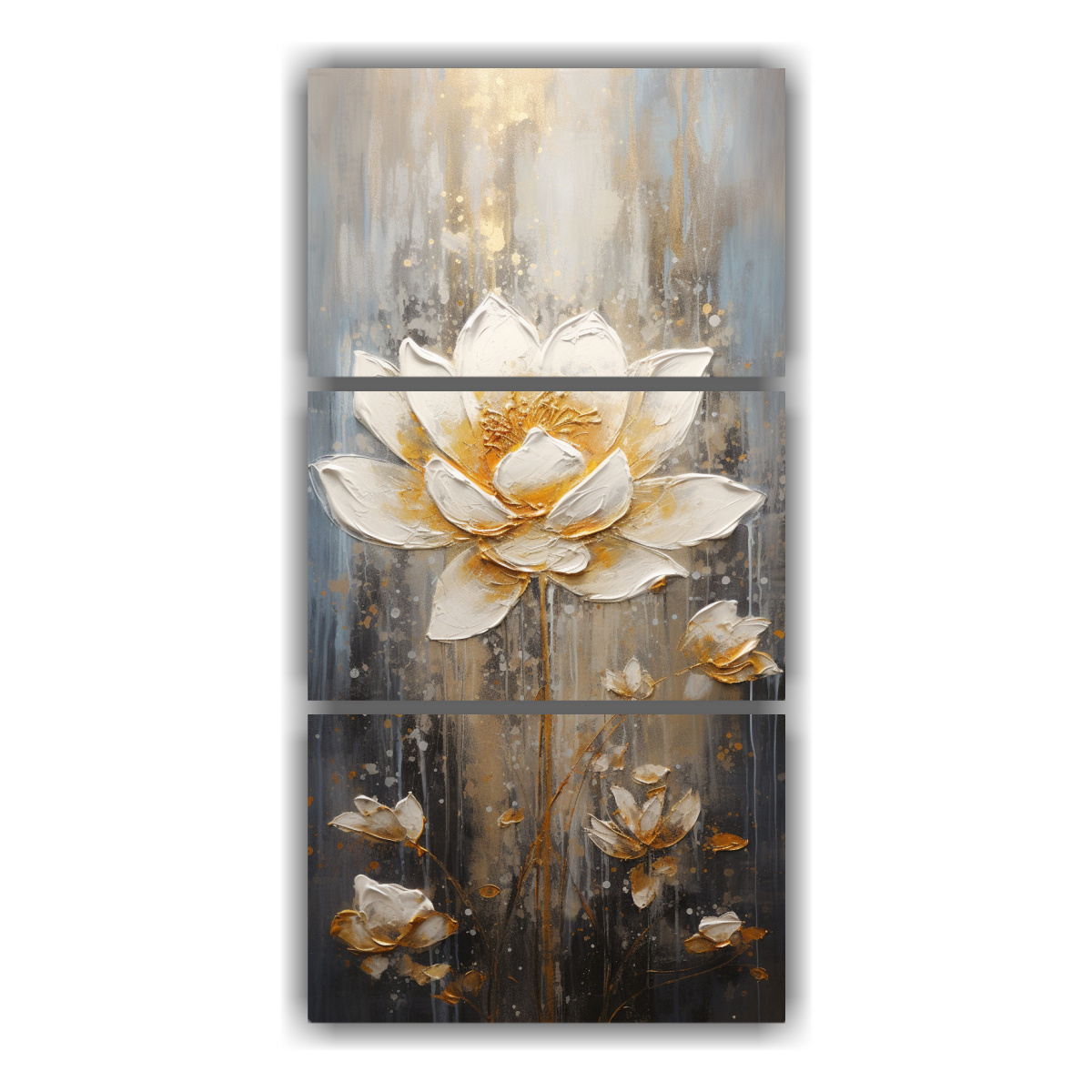 pintura-acuarela-loto-dorado-en-lienzo-estilo-decorativo-