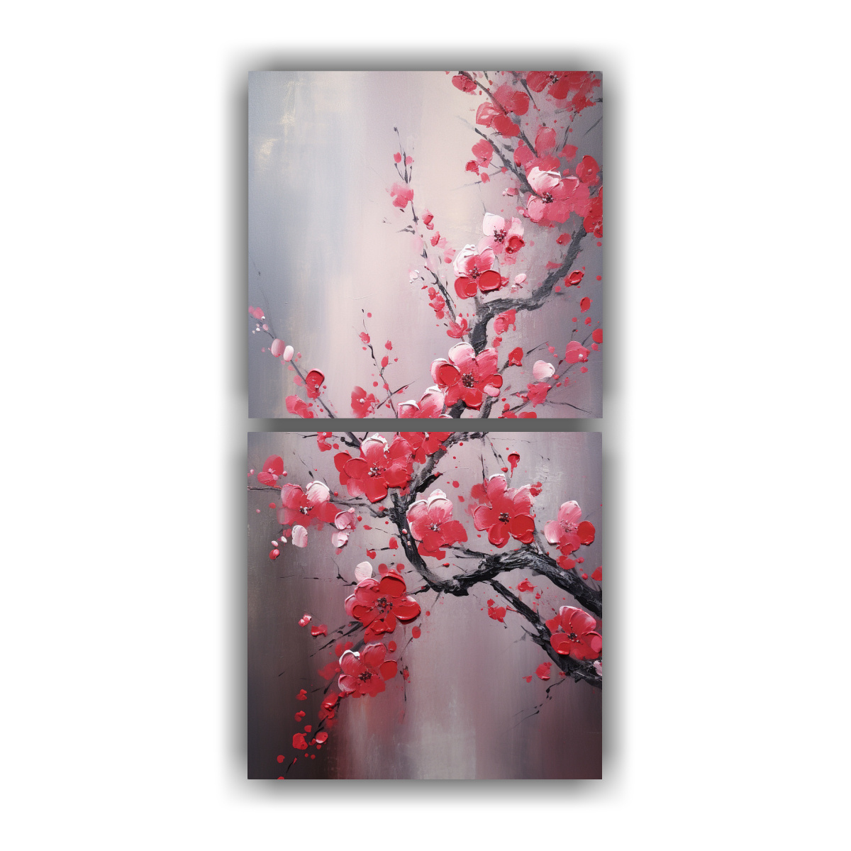 pintura-al-leo-de-flores-de-cerezo-rojas-en-lienzo-composiciones-tem-ticas-conceptuales