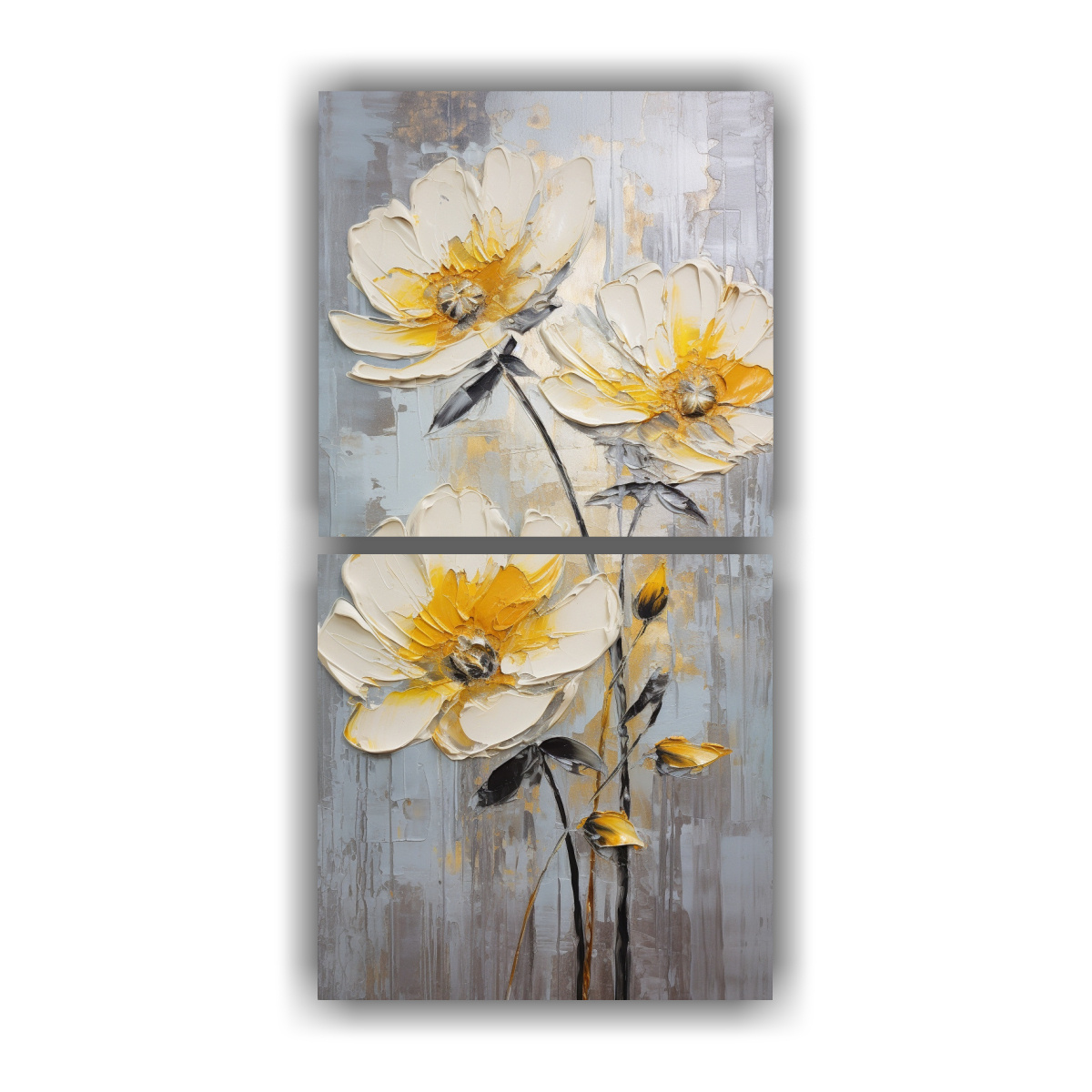 pintura-conceptual-original-amarillo-y-plata-de-flores-en-lienzo-para-decoraci-n