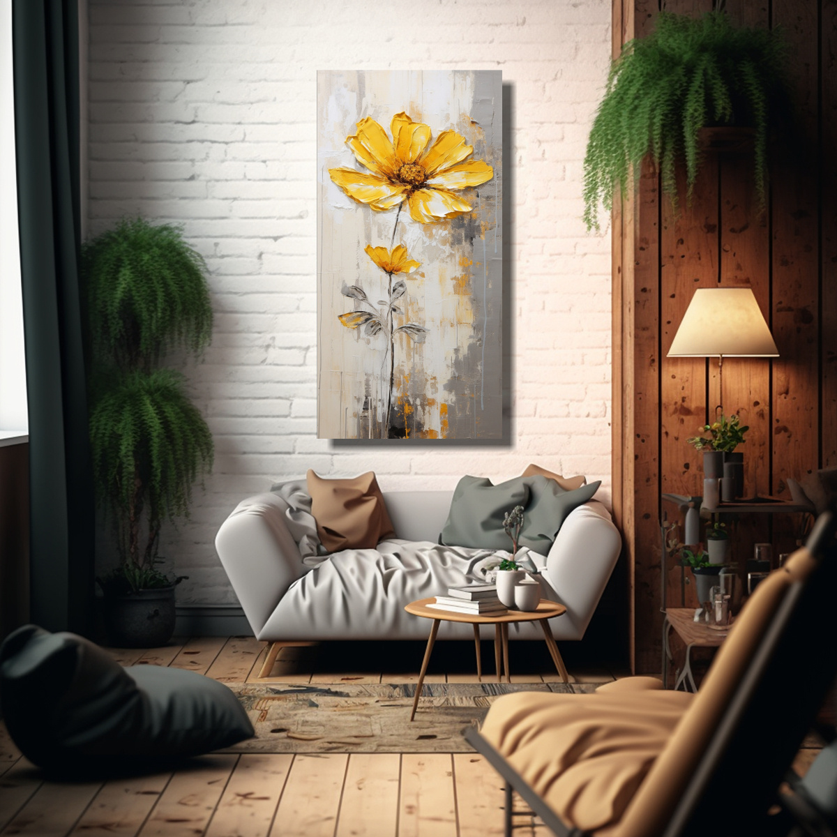 pintura-creativa-estrellada-de-una-flor-amarilla-en-lienzo-al-estilo-de-pinturas-decorativas-1