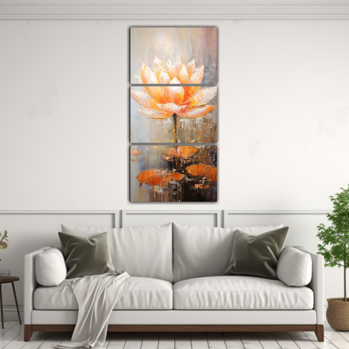 pintura-de-loto-naranja-en-lienzo-estilo-vida-arte-de-pared-1-1
